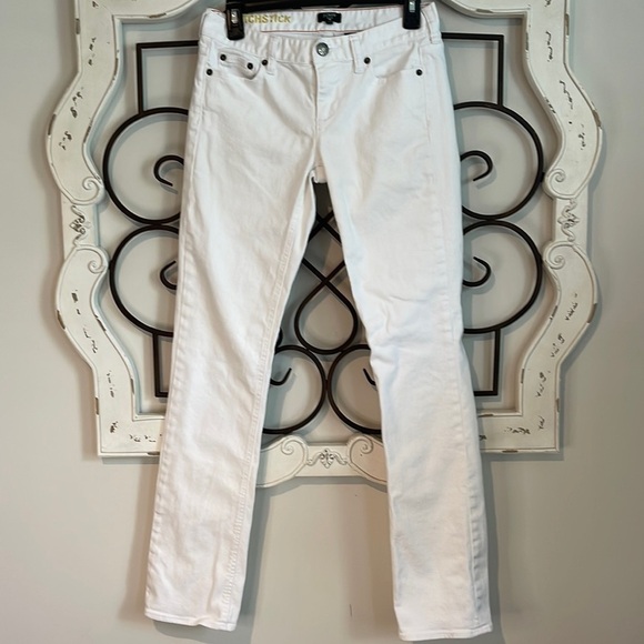NWOT J. CREW MATCHSTICK SKINNY STRETCH JEANS WHITE SIZE 27/R - Picture 2 of 10